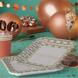 Plato De Papel Diseño Decorativo Patterado