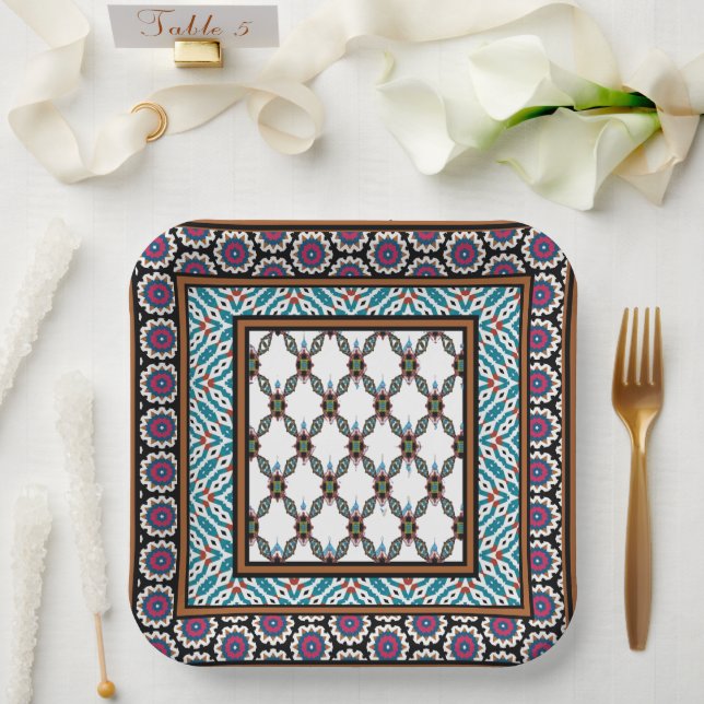 Plato De Papel Diseño del Orgullo Mexicano 2 (Boda)