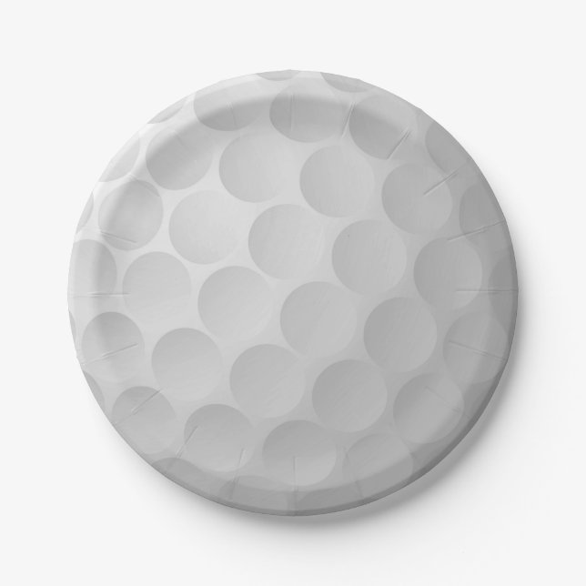 Plato De Papel Diseño del patrón de textura de bolas de golf (Anverso)