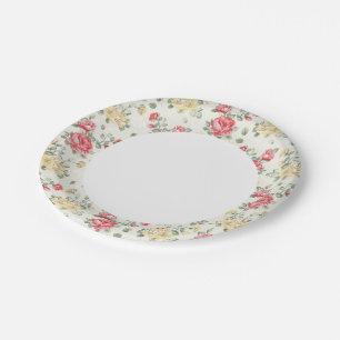 Plato De Papel Diseño elegante de papel pintado rosa