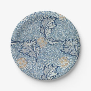 Plato De Papel Diseño floral de flores William Morris Apple