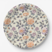 diseño floral de lilac suave y naranja