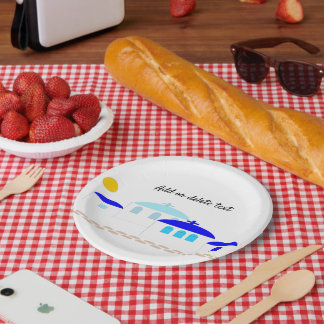 Plato De Papel Diseño griego acaba de añadir texto