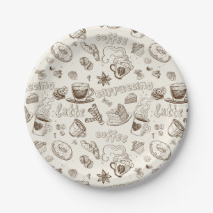 Plato De Papel Diseño hermoso del café express del café