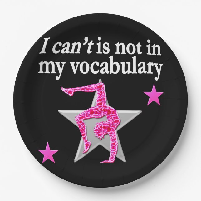 Plato De Papel DISEÑO inspirador DE GIMNASIA (Anverso)