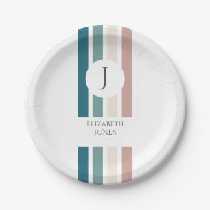 Plato De Papel Diseño minimalista en tonos pastel