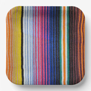 Plato De Papel Diseño tradicional mexicano de Fiesta