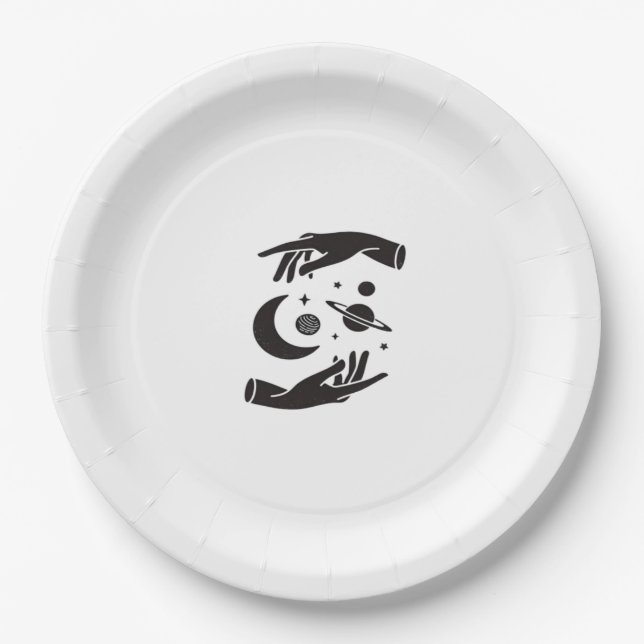 Plato De Papel Diseño Whimsigoth (Anverso)