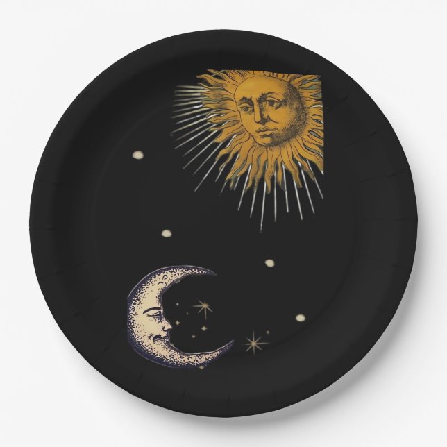 Plato De Papel Diseño Whimsigoth de Sun y Moon 90 (Anverso)