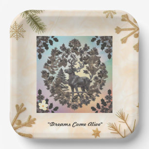 Plato De Papel "Diseños artísticos fantasmas"