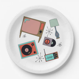 Plato De Papel Diseños retro