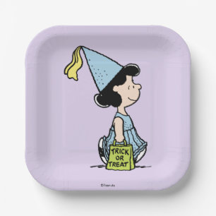 Plato De Papel Disfraz de Halloween de Lucy Princesa de Peanuts