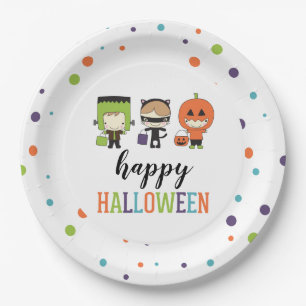 Plato De Papel Disfraz de Halloween para niños Fiesta Colorido