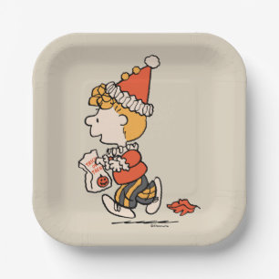 Plato De Papel Disfraz de payaso de Sally para Halloween de Peanu