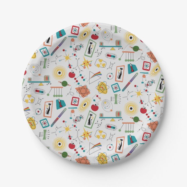 Plato De Papel Dispersión de la física de las ciencias básicas en (Anverso)