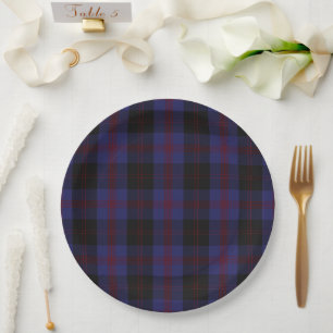Plato De Papel Distrito de Angus Tartan Scottish Plaid