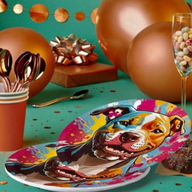 Plato De Papel Diversión de cumpleaños en Staffordshire  (Paper Plates Durable paper stock FDA compliant food safety. 
)