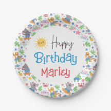 Diversión en Sun Beach Animal Feliz Cumpleaños