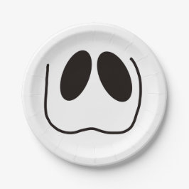 Plato De Papel Diversión, miedo, rostro fantasma para Halloween