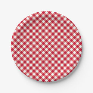 Plato De Papel Diversión Roja Blanca y Azul Celebración Patriótic