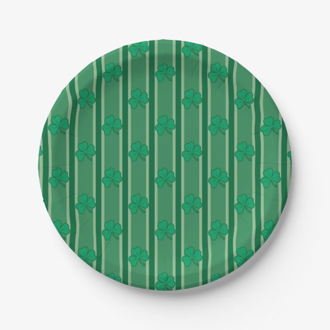 Plato De Papel Diversión y fantasía Shamrock (Anverso)