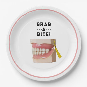 Plato De Papel Divertida escuela dental