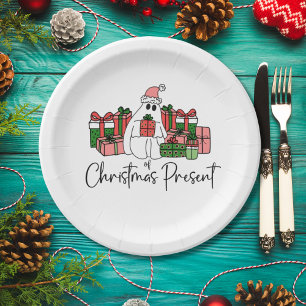 Plato De Papel Divertida Navidad Festiva Adorable