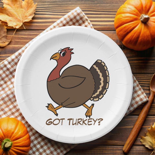 Plato De Papel Divertidas placas de papel de Acción de Gracias pa (Got Turkey? Fun paper plates for your Thanksgiving celebration)