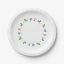 Plato de papel divertido para verano