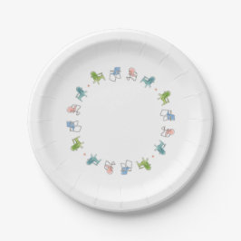 Plato de papel divertido para verano