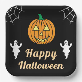 Plato De Papel Divertido partido de Halloween adormecido fantasma