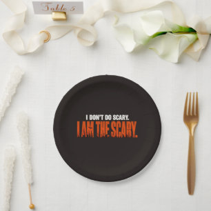 Plato De Papel Divertido Soy La Cita Espeluznante De Halloween