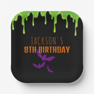 Plato De Papel Divertido Spooky Halloween niños Fiesta de cumplea