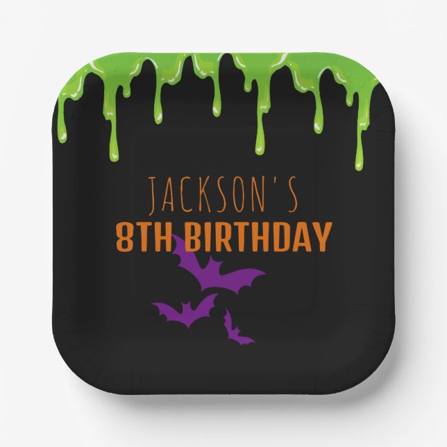 Plato De Papel Divertido Spooky Halloween niños Fiesta de cumplea (Anverso)