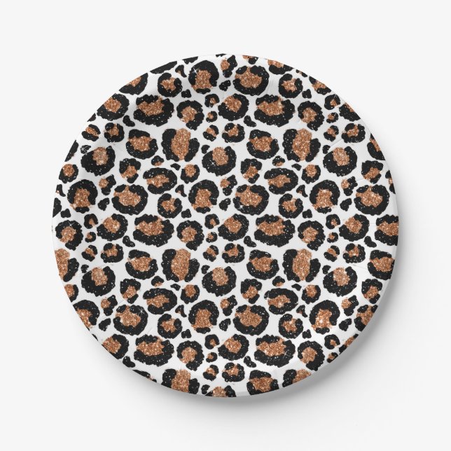Plato De Papel Divertido Wild Cheetah Pattern Jungle Cumpleaños P (Anverso)