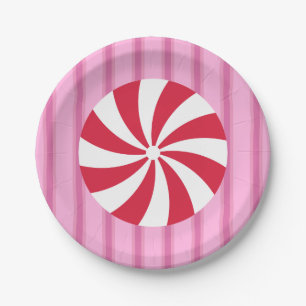 Plato De Papel Divertidos y Navidades rosas pimienta dulce