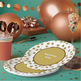 Plato De Papel Diviértete con globos y estrellas patrón de fiesta