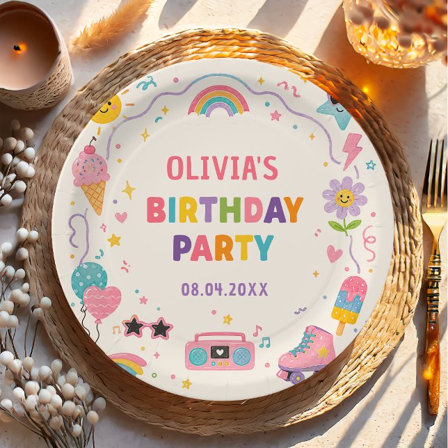 Plato De Papel Diviértete Cumpleaños Colorido  (Subido por el creador)