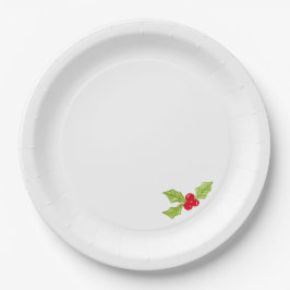 Plato De Papel Diviértete en la Fiesta Navideña de Holly
