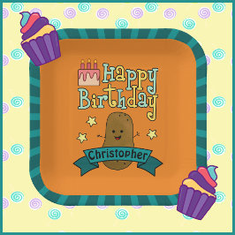 Plato De Papel Diviértete Feliz Cumpleaños Papa Personalizado