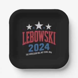 Plato De Papel Diviértete Lebowski Votación Política Electoral 20