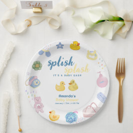 Plato De Papel Diviértete Salpica Salpica Pato de Goma Baño Revel