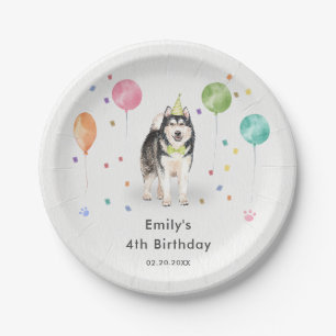 Plato De Papel Dobermann Puppy Dog Kids Birthday Fiesta