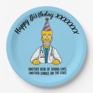Plato De Papel DOCTORS BIRTHDAY PARTY blue anti-stress