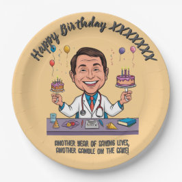 PLATO DE PAPEL DOCTORS BIRTHDAY PARTY CALM ANTISTRESS