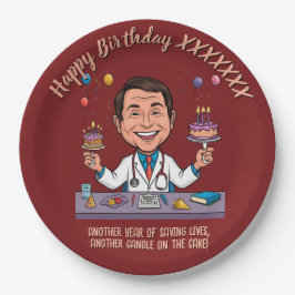 PLATO DE PAPEL DOCTORS BIRTHDAY PARTY CALM ANTISTRESS