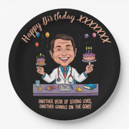 PLATO DE PAPEL DOCTORS BIRTHDAY PARTY CALM ANTISTRESS