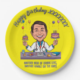 PLATO DE PAPEL DOCTORS BIRTHDAY PARTY CALM ANTISTRESS