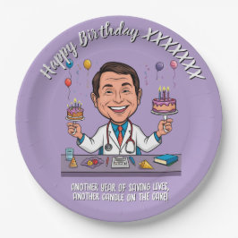 PLATO DE PAPEL DOCTORS BIRTHDAY PARTY CALM ANTISTRESS