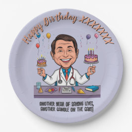 PLATO DE PAPEL DOCTORS BIRTHDAY PARTY CALM ANTISTRESS
